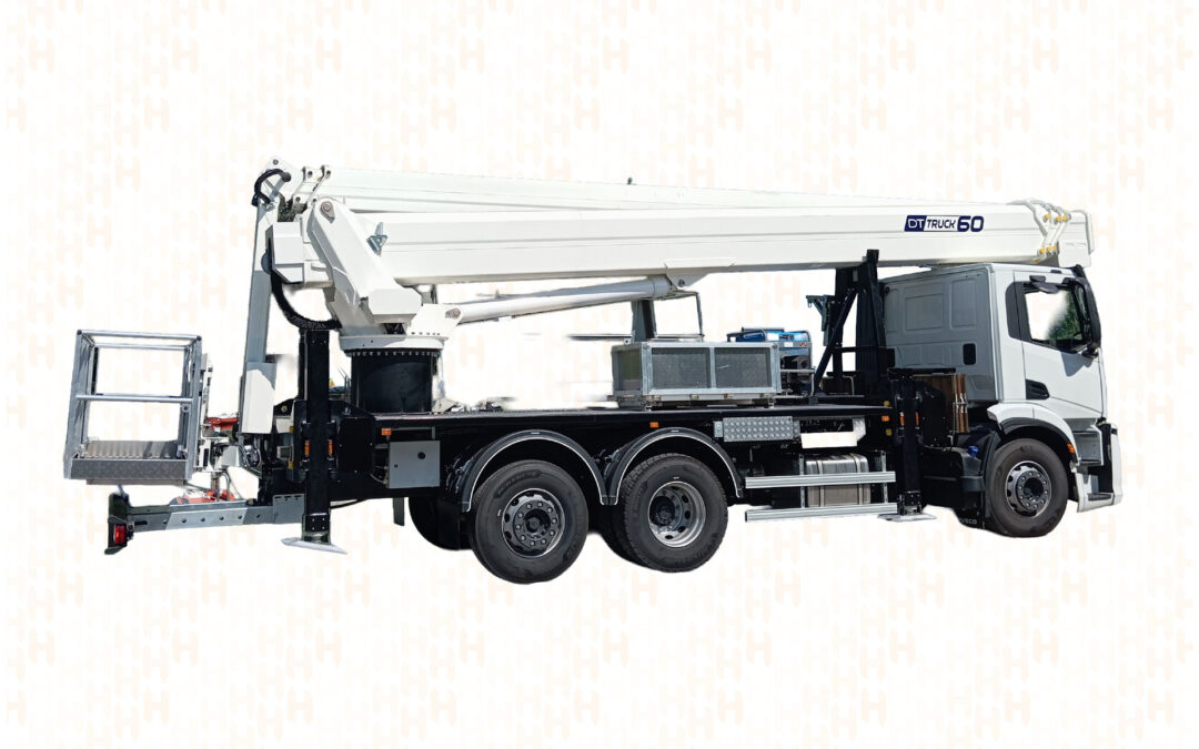 DT60 – NACELLE ARTICULÉE DOUBLE TÉLESCOPE + JIB 60 M